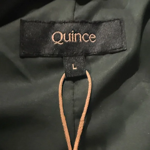 Quince Featherless Quilted Long Puffer Jacket Vendant Pine NWT Women’s Large